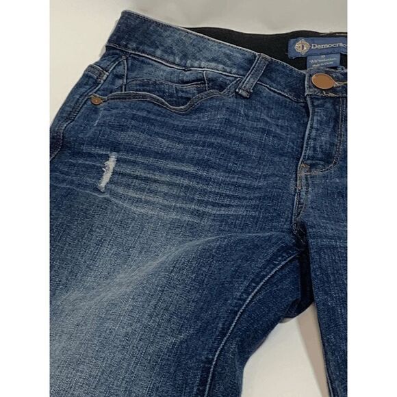 Democracy Womens Denim Jeans Low Rise Distressed Blue Size 6 - Picture 7 of 13